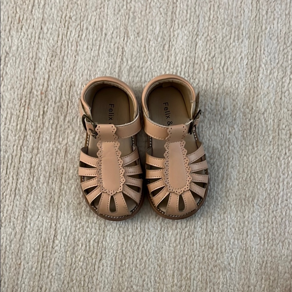 Tan Toddler  Leather Sandals